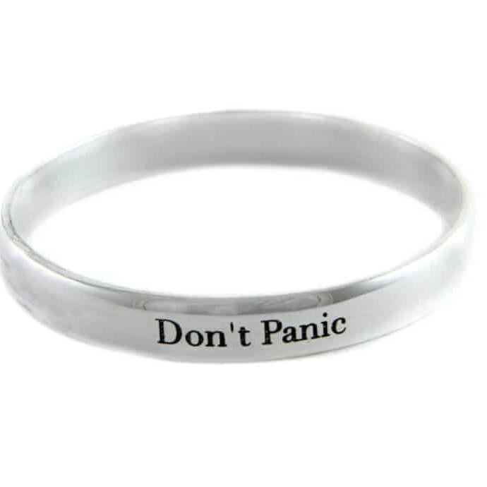 Don't Panic Bangle silver