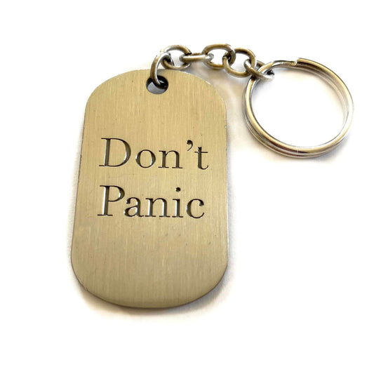 Simply Eartha Don't Panic keychain